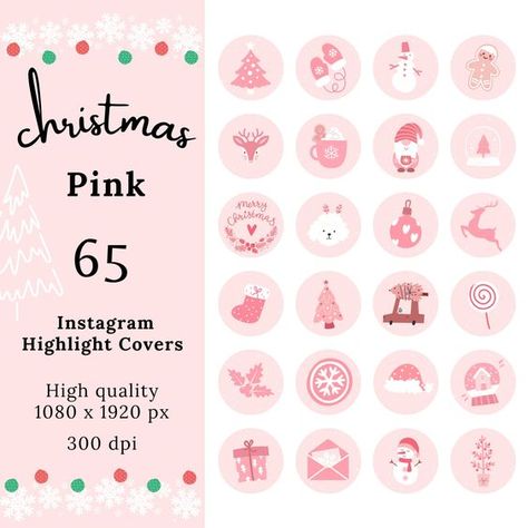 Cover art for Instagram Pink Story Highlight Icons, Aesthetic Covers, Pink Story, Instagram Covers, Story Highlight Icons, Christmas Instagram, Cover Instagram, Christmas Cover, Artist Branding