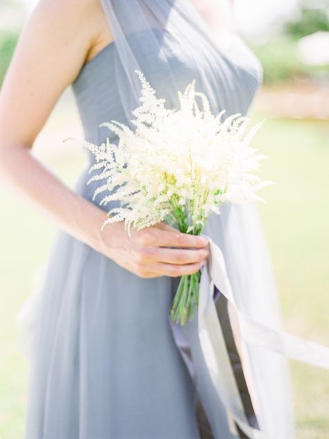 Astilbe Bouquet, White Astilbe, Studio Mondine, Bridesmaid Ideas, Blush Wedding Flowers, One Shoulder Bridesmaid Dresses, One Shoulder Bridesmaid, Beautiful Bridesmaid Dresses, Napa Wedding