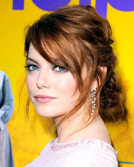 Emma Stone Hair, Hair Color For Fair Skin, Hair Evolution, Hairstyles With Glasses, Asymmetrical Hairstyles, Shoulder Hair, Hair Styles 2014, Favorite Makeup, Funky Hairstyles