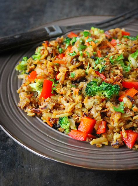 Sweet Potato Fried Rice Stir Fry Sweet Potato Fried Rice, Fried Rice Stir Fry, Asian Sweet Potato, Sweet Potato Fried, Stir Fry Healthy, Recipes Stir Fry, Potato Stir Fry, Sweet Potato Stir Fry, Rice Stir Fry