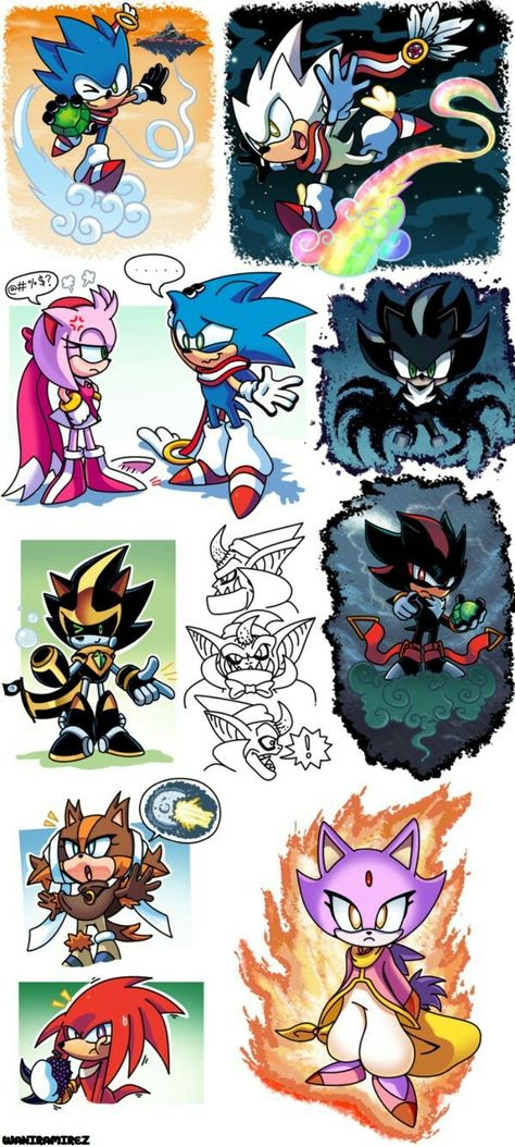 Sonic Skyline Art, Silver The Hedgehog Redesign, Sonic Skyline, Sonic Pokemon, Sonic Underground, Metal Sonic, Shadow Sonic, Chihiro Y Haku, Sonic Heroes