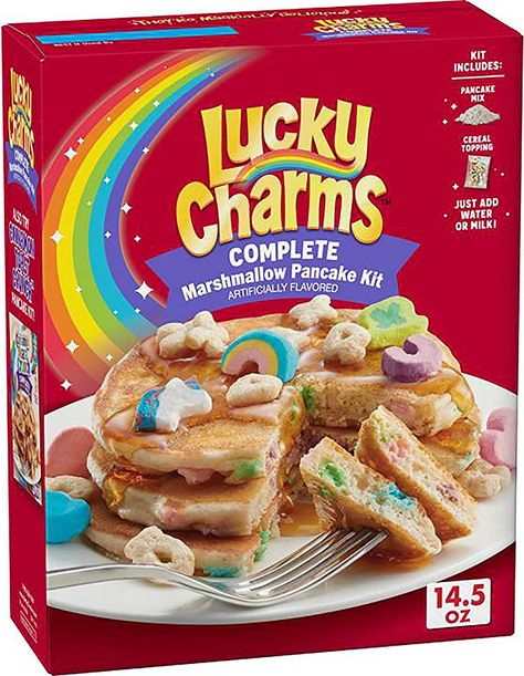 Cookie Dough Pops, Marshmallow Cereal, Flavored Pancakes, Lucky Charms Marshmallows, Lucky Charms Cereal, Delicious Pancakes, Cinnamon Toast Crunch, Homemade Pancakes, Tasty Pancakes