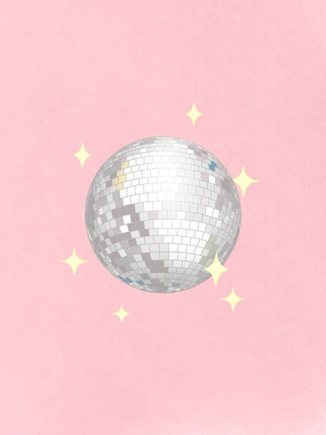 Disco Ball, Pink Background, Pink