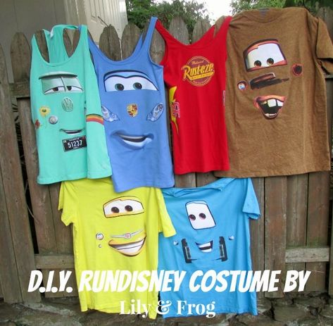 Cars Family Costume, Cars Halloween Costume, Cars Family, Disney Costumes Diy, Disney Races, Run Disney Costumes, Movie Halloween Costume, Disney Costume, Disney Cars Party