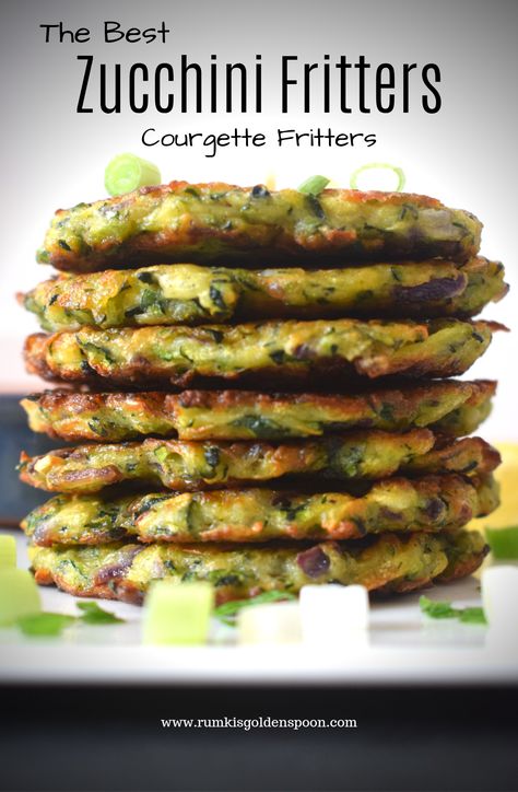 Zucchini Fritters are one of the most popular and palatable Fritters worldwide. They are the combination of grated Zucchini, Onion, Garlic with some all-purpose flour, Eggs and seasonings which are shallow fried in pan. They are yummy and at the same time very healthy. It is one of the most desired summer snack recipes which is mostly served with any simple dip like sour cream or mayonnaise etc. Zucchini Fritters Healthy, Zucchini Pancake, Summer Snack Recipes, Recipe For Zucchini, Spinach Balls, Zucchini Patties, Easy Frittata, Zucchini Fritters Recipe, Zucchini Frittata