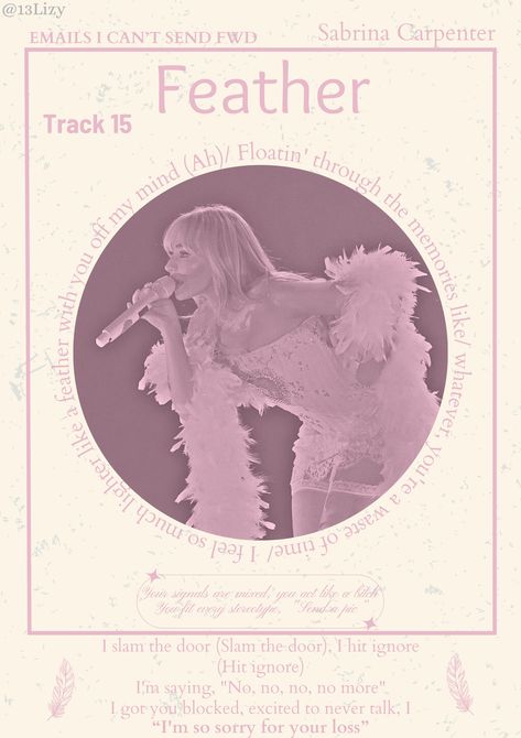 Feather- Sabrina Carpenter- emails I can’t send fwd- poster - music poster Coquette Poster Prints Pink, Pink Sabrina Carpenter Poster, Feather Sabrina Carpenter Aesthetic, Sabrina Carpenter Posters Aesthetic, Sabrina Carpenter Poster Prints, Sabrina Carpenter Poster Aesthetic, Sabrina Carpenter Prints, Sabrina Carpenter Feather, Pink Music Poster