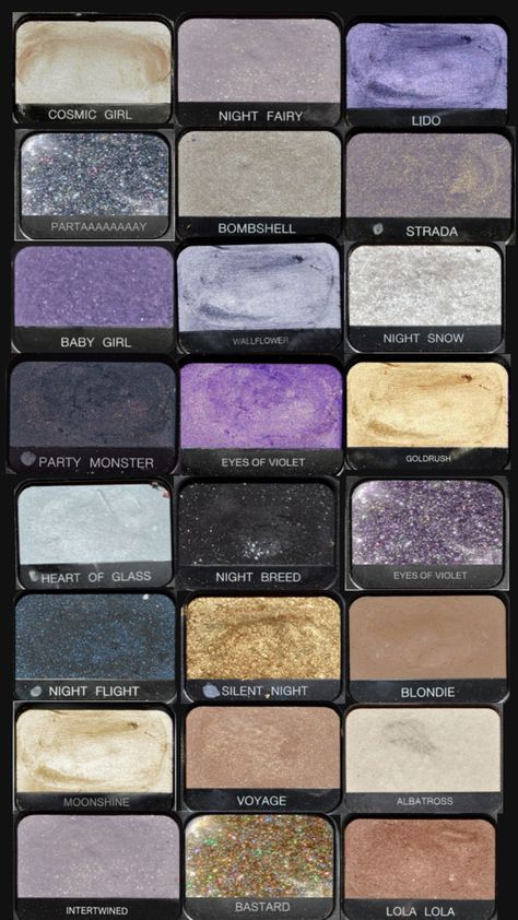 nars purple/nude/gold/silver/black/orange Eyeshadow Names Aesthetic, Green Eyes Purple Eyeshadow, Eyeshadow Pallets Aesthetic, Athena Makeup, Eyeshadow Palette Aesthetic, Aesthetic Eyeshadow Palette, Eyeshadow Platte, Eyeshadow Pallettes, Nars Palette