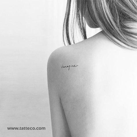 Beautiful and eco-friendly one word temporary tattoos for women and men. It’s incredible how single words can be packed with so much meaning. While it’s true that each term has a unique meaning, word temporary tattoos can also represent ideas, events, or people depending on the wearer. Not only this, but some words can Dreamer Tattoo, One Word Tattoo, Tattoo Sites, Boho Quotes, Hip Tattoos Women, Artsy Design, Spine Tattoo, Matching Tattoo, Tattoo Set