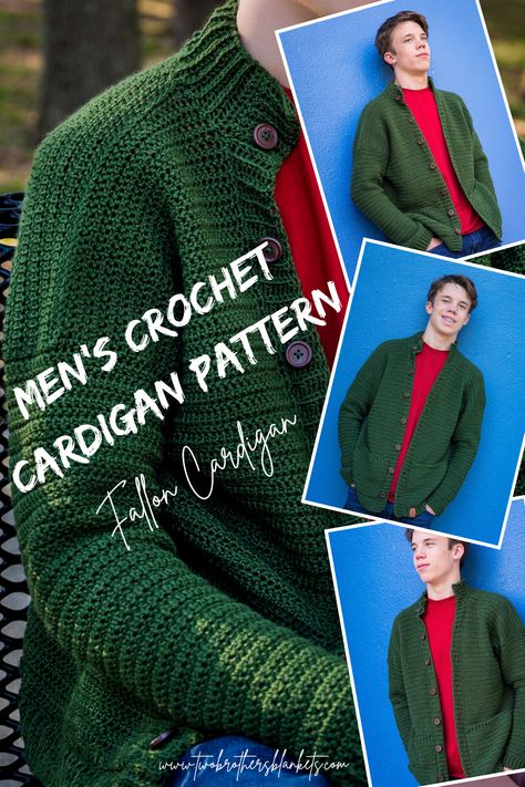 mens crochet cardigan pattern,  crochet patterns mens cardigan, crochet pattern for mens cardigan, The Fallon Cardigan, www.twobrothersblankets.com Mens Crochet Cardigan Pattern, Men Crotchet, Crochet Jacket For Men, Mens Crochet Cardigan, Crochet Cardigan Men, Crochet Cardigan For Men, Crochet Mens Cardigan, Men’s Crochet, Crochet Cardigan Outfit