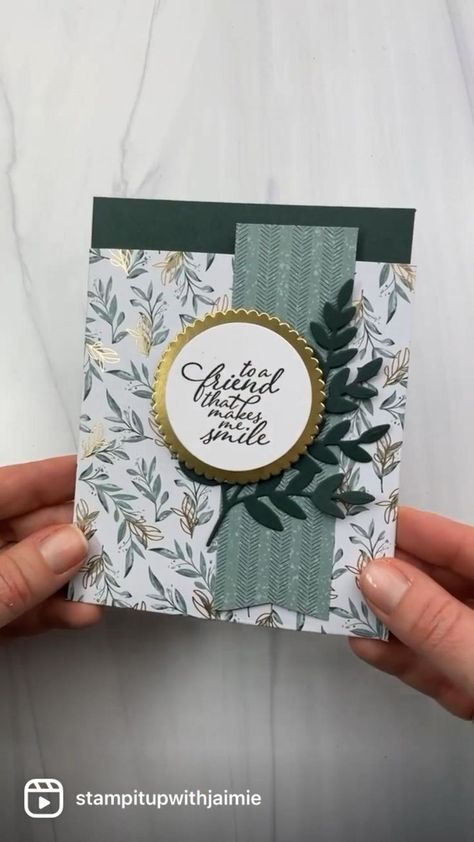 Stampin’ Up! Pocket Card | Paper cards, Card making, Stampin up cards Scrapbooking Original, Designer Paper Cards, Fancy Fold Card Tutorials, Card Making Templates, Birthday Card Craft, Homemade Birthday Cards, Pocket Card, Embossed Cards, Card Making Tutorials