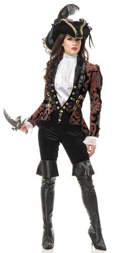 Now that is a pirate costume............... Pirate Costumes, Female Pirate Costume, Steampunk Pirate, Pirate Halloween Costumes, Pirate Outfit, Pirate Wench, Pirate Halloween, Steampunk Cosplay, Pirate Woman