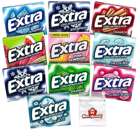 Extra Peppermint Gum, Extra Gum Flavors, Polar Ice Gum, Gum Aesthetic, Extra Gum, Gum Flavors, Breath Mints, Sugar Free Gum, Sweet Watermelon