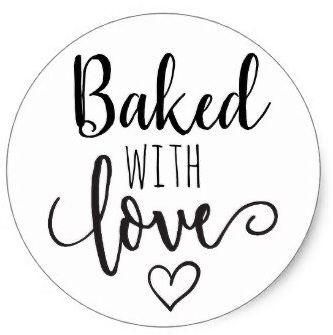 Baked With Love Logo, Love Logo Design, Support Small Business Quotes, Baking Gift Set, Cookie Quotes, Vintage Calligraphy, Baking Logo Design, Baking Quotes, Cake Quotes