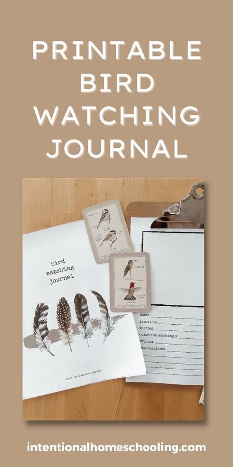 Bird Watching Journal, Nature Based Learning, Birding Journal, Nature Education, Homeschool Projects, Study Journal, Homeschool Planner, Bird Crafts, Bird Theme