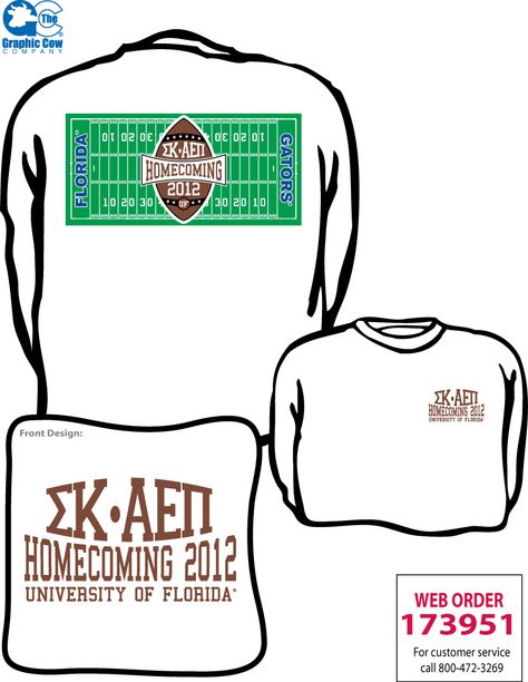 Homecoming Homecoming Shirts, Homecoming Football, Black Fraternities, Fraternity Coolers, Graphic Cow, Fraternity Shirts, Sorority Tshirts, Football Field, University Of Florida