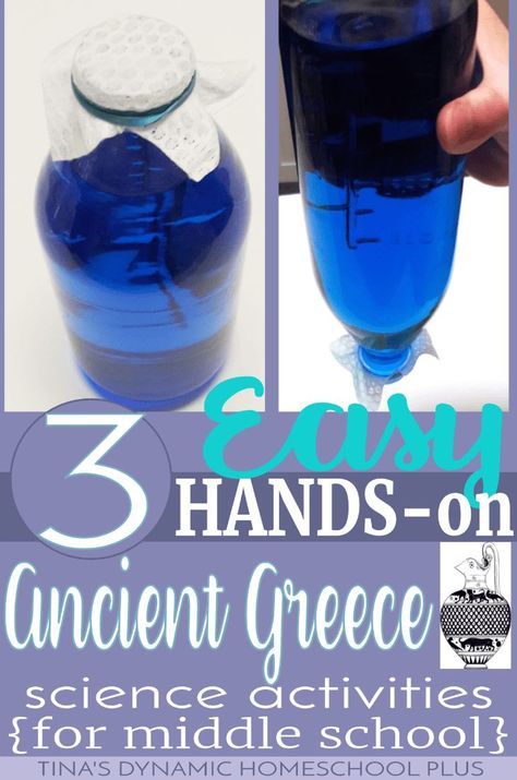 These activities are geared for middle school, but a high school student that has a science aversion would be engaged too. While studying the ancient civilizations, grab these ideas for an Ancient Greece hands-on science unit study. Click here to add thes Ancient Greece Crafts, Greece Activities, Greek Mythology Lessons, Ancient Greece Activities, Homeschool Goals, Greek Activities, Science Unit Studies, Science Art Projects, Greece Ancient