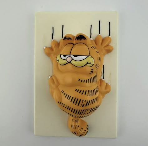 Garfield Light Switch, Garfield Home Decor, Garfield Room Decor, Vintage Light Switch Covers, Garfield Furniture, Garfield Decor, Garfield Room, Garfield Kitchen, Garfield Items