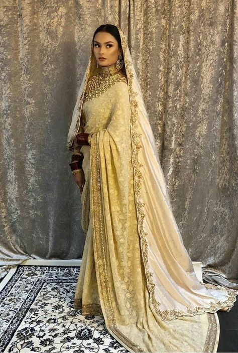 Bengali Clothes, Bangladeshi Clothes, Bangladeshi Bride, Nikkah Outfit, Hijabi Wedding, Bengali Culture, Hijabi Brides, Wedding Outfits For Groom, Designer Sarees Wedding