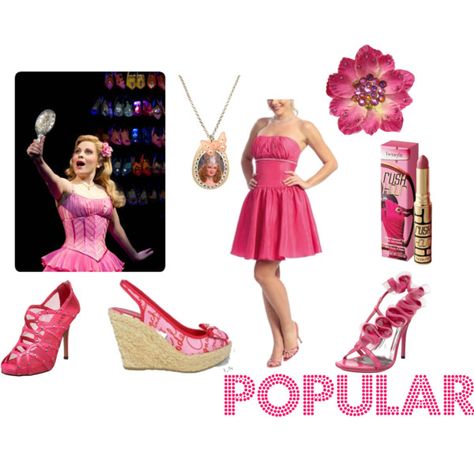 "Glinda: Popular" by i-heart on Polyvore Musical Outfit Ideas, Glinda Popular, Wicked Outfit, Broadway Outfit, Glinda Wicked, Wicked Costumes, Broadway Costumes, Wicked Musical, Disney Bounds