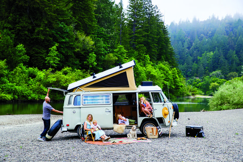 This feature via Sunset, our partner for all things travel + outdoor living in the Western US. Looking for a way to see the great outdoors and go on an epic adventure with your love (and perhaps little ones)? Our friends at Sunset are sharing these creative ways to outfit a VW camper van and take... Camping Life Hacks, Camping Vans, Camper Design, North Lake Tahoe, Van Design, American Road Trip, Vw Campervan, Van Camping, Sonoma County