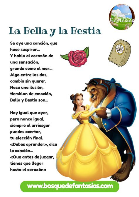 cancionero disney hoja 8 Claudia Lars, Spanish Stories, Spanish Songs, Kids Poems, Baby Songs, Related Images, Stories For Kids, The Beast, Karaoke