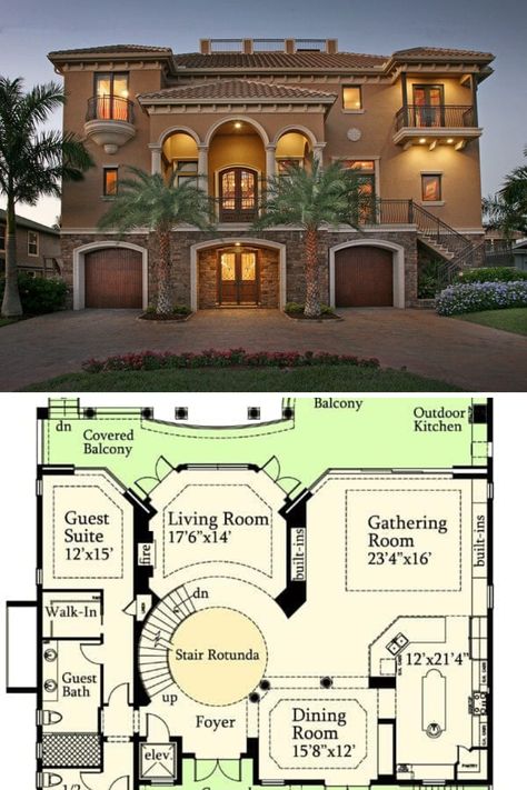 If you want design, click on the link to contact me 3 Story Mediterranean House, Mediterranean Mansion Floor Plan, Italian Cottage House, Small Mediterranean House Plans, Italian Villa Floor Plans, Small Mediterranean House, Malta House, Mediterranean Cottage, Mediterranean Floor Plans