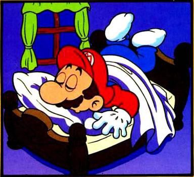 Mario asleep in his bedroom from the official artwork set for #SuperMarioBros2 on the #NES. #SuperMario #SuperMarioBros #Retrogames. Visit for more info http://www.superluigibros.com/super-mario-bros-2-nes Luigi Sleeping, Mario Sleeping, I'm Exhausted, Mario Luigi, Anime Monsters, Wii Games, Super Mario World, Super Mario Art, Dream Land