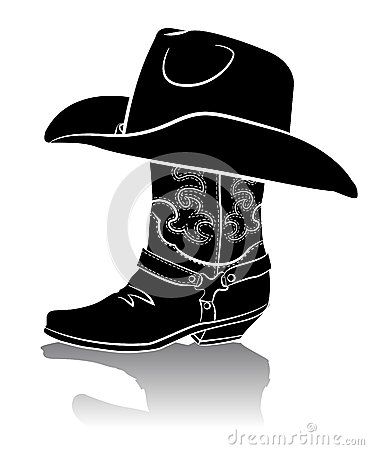 Cowboy Design, Bota Country, Western Hat, Cowboy Art, Western Hats, Silhouette Art, American Traditional, Cowboy Boot, Cowboy And Cowgirl