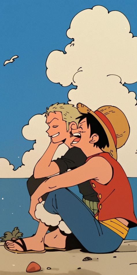 #anime #manga #wallpaper #cartoon #otaku #phonewallpaper #background #aesthetic #zoro #luffy #onepiece One Piece Poster Aesthetic, Luffy And Zoro Fan Art, One Piece Landscape Wallpaper, Cute One Piece Wallpaper, One Piece Anime Aesthetic, One Piece Graphic Design, Onigashima Luffy, One Piece Computer Wallpaper, One Piece Luffy Pfp