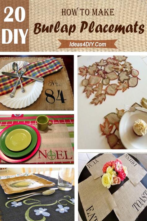 Learn How to Make DIY Burlap Placemats with Step-by-Step Instructions! #BurlapPlacemats #BurlapCRafts #HowToMakeBurlapCRafts Diy Burlap Placemats, How To Make Placemats, Burlap Placemats, Burlap Ideas, Diy Placemats, Thanksgiving 2023, Easy Diys, Diy Sewing Tutorials, Diy Burlap