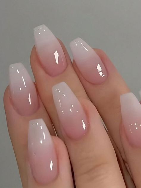 Pink White Nails, Your Heart, 3d Type, Colorful Nails, Blush Nails, Blue Nail Designs, Coffin Nails Long, White Nail, Nail Art Kit