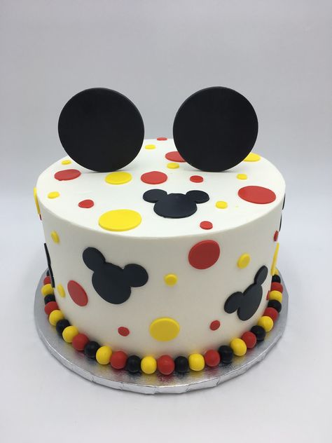 Mickey Mouse Fondant Cake, Mickey Mouse Cake Buttercream, Toodles Birthday Cake, Mickey Mouse 2nd Birthday Cake, Easy Mickey Mouse Cake, Simple Mickey Mouse Cake, Mickey Mouse Cake 1st Birthday, Mickie Mouse Cake, Mickey Mouse Birthday Cakes