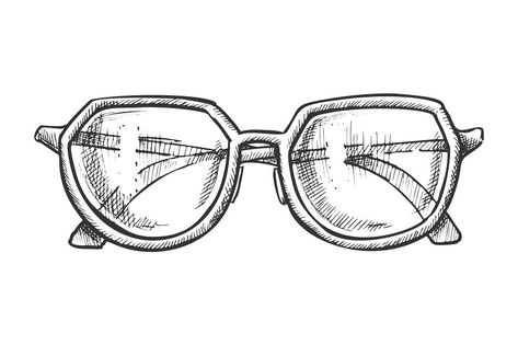 Glasses For Reading Accessory Monochrome Vector. Woman Diopter Optical Glasses For Myopia. Spectacles With Plastic Frame Engraving Template Hand Drawn In Vintage Style Black And White Illustration Reading Accessories, Spectacles Frames, White Illustration, Easy Drawings Sketches, Still Life Art, Black And White Illustration, Optical Glasses, Reading Journal, Reading Glasses