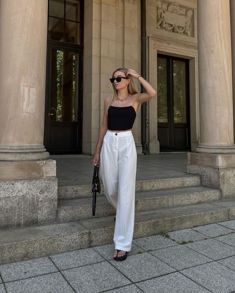 Oyster White, Zara Jumpsuit, Zara New, Old Money Style, Zara White, Zara Pants, High Waisted Trousers, White Pants, High Waisted Pants