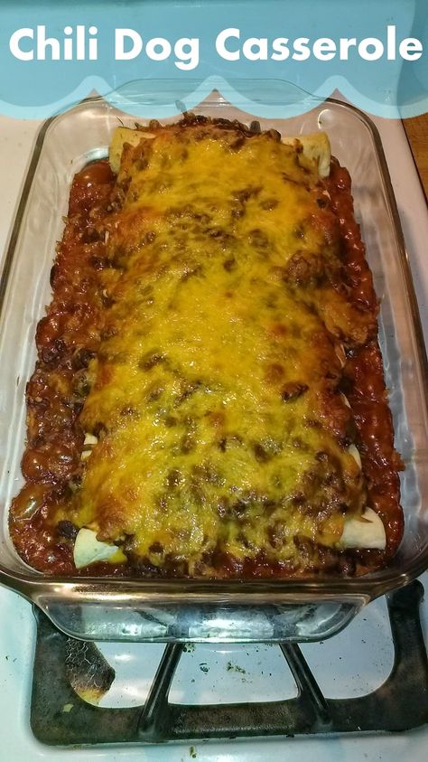 Hot Dog Casserole, Chili Dog Casserole, Hormel Chili, Low Carb Meatloaf, Chili Dog, Chili Cheese Dogs, Hot Dog Chili, Cheese Dog, Trim Healthy Mama Recipes