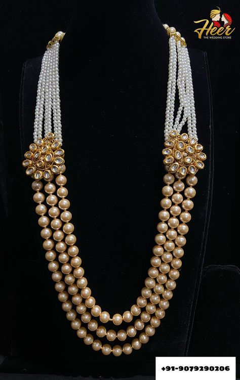 This Groom Necklace is Skin Friendly and the pearls are of superior quality. Necklace is free from any toxic material. We also Customise the necklaces as per the clients preferences. For any assistance or query whatsapp us at 91-9079290206 Punjabi Sherwani, Wedding Chura, Hanuman Photos, Necklace Indian, Wear Necklaces, Diamonds Ring, Groom Outfit, Mens Wear, Bangle Set