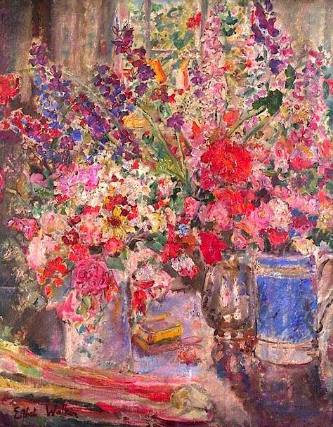 Ethel Walker Flowers In Vases, Bo Fransson, English Art, Garden Painting, Art Uk, Paintings I Love, Art Club, Floral Painting, Floral Art