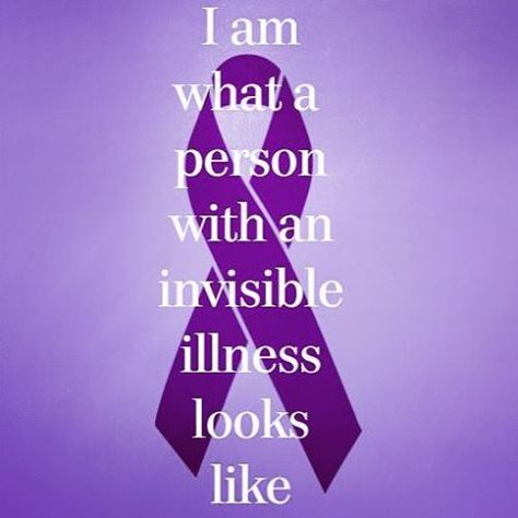 #chronicillness #invisibledisease #invisibleillness #invisibledisability #multiplesclerosis #fibromyalgia #amplifiedmusculoskeletalpainsyndrome #complexregionalpainsyndrome #spoonie Vestibular Disorder, Seizures Awareness, Guillain Barre, Yoga Relaxation, Invisible Disease, Chronic Migraines, Invisible Illness, Purple Ribbon, Chronic Fatigue