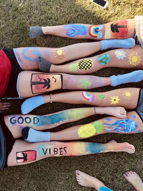 Gender Reveal Paint, Bestie Board, Summer Legs, Leg Painting, Leg Art, Dream Summer, Body Painting, Summer 2024, Summer Time