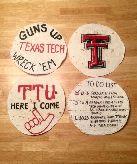 Texas Tech Party, College Canvas, Graduating High School, Tech Aesthetic, University Graduation, Texas Tech University, Themed Drinks, Red Raiders, Texas Tech