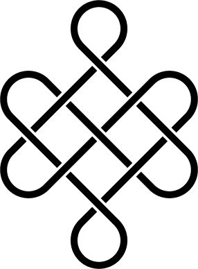 Buddhist Knot Tattoo, Endless Knot Tattoo Design, Endless Knot Tattoo, Vitruvian Man Tattoo, Karma Symbol, Adam Tattoo, Simple Line Tattoo, Karma Tattoo, Bookish Tattoos