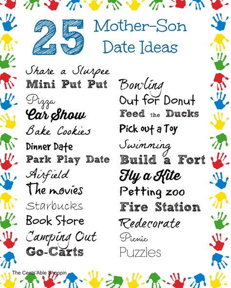 25 Creative Mother Son Date Night Ideas Mother Son Date Ideas, Mother Daughter Dates, Kid Dates, Mommy Son, Better Mom, Family Fun Night, Mommy And Son, Date Night Ideas, Mother And Son