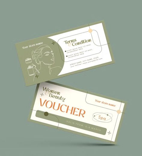 Gift Vouchers Design, Spa Voucher Design, Vouchers Design, Voucher Card Design, Gift Voucher Design Ideas, Voucher Design Coupon, Voucher Design Ideas, Voucher Spa, Spa Vouchers