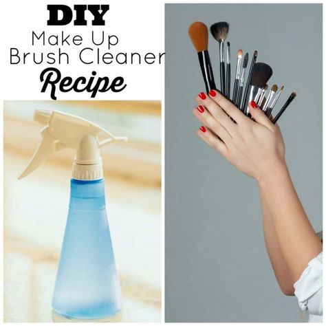 DIY Make Up Brush Cleaner Recipe Diy Brush Cleaner, Diy Makeup Brush Cleaner, Clean Makeup Brushes, How To Wash Makeup Brushes, Diy Makeup Brush, Diy Shampoo, Cleaner Recipes, Makeup Brush Cleaner, Make Up Brush