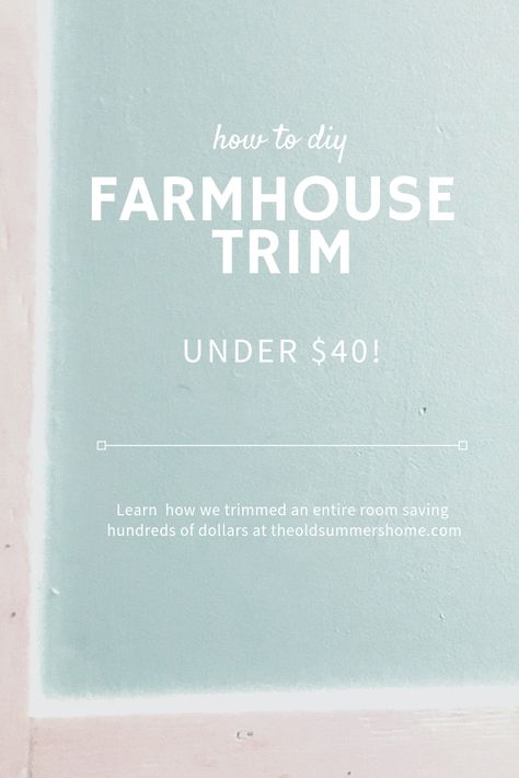 Are you looking for an affordable way to trim a room or your whole home? Check out our Farmhouse Trim tutorial for the best cost effective way we have found so far! Hundreds of dollars in savings and beautiful rustic charm, what more could you ask for! Visit The Old Summers Home today to find out how to DIY! #affordabletrim #DIY #farmhousetrim Farmhouse Trim Ideas, Rustic Trim Ideas, Diy Farmhouse Trim, Farm House Trim, Rustic Trim, Farmhouse Trim, Grocery Sign, Farmhouse Shutters, Budget Friendly Diy