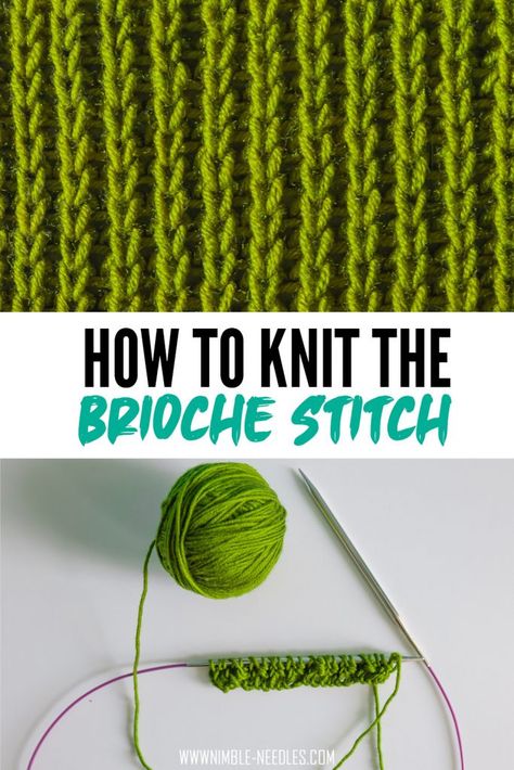 Yarn Diy Crafts, Knitting Step By Step, Knitting Beginners, Brioche Knitting Patterns, Winter Knitting, Brioche Knitting, Brioche Stitch, Knitting Stitches Tutorial, Knitting Basics