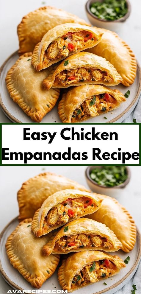 Need a quick and satisfying meal? Discover the ease of this Chicken Empanadas Recipe, perfect for busy nights. With just a few ingredients, you can whip up a family-friendly dinner that’s both comforting and delicious. Easy Chicken Empanadas, Chicken Empanadas Recipe, Chicken Empanadas, Empanadas Dough, Seasoned Chicken, Family Friendly Dinners, Empanadas Recipe, Homemade Dough, Savory Chicken