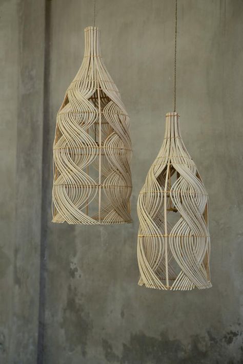 LIGHTING | pendant– Page 2 – Green Design Gallery Macrame Lustre, Wicker Hanging Light, Bali Home Decor, Unique Lamp Shades, Boho Light Fixture, Jute Lights, Rattan Pendant, Tropical Home Decor, Floor Lamp Shades