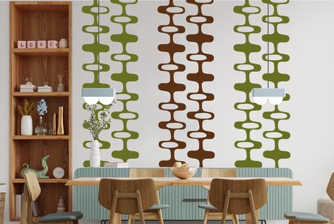 PRICES MAY VARY. TIMELESS DESIGN: Elevate your space with this Mid Century Modern wall decal, featuring minimalist chain link art that adds a touch of retro 70s decor to your home. EASY APPLICATION: Our modern wall decal is a breeze to install, instantly transforming your walls with Mid-Century Modern circles and custom colors. PREMIUM QUALITY: Crafted with precision, this Mid-Century Modern decor piece is a stunning addition to your home decor, ensuring a half-century charm. VERSATILE USE: Idea Decor Wall Panels, Mid Century Modern Wall Decor, Modern Decals, Modern Wall Decals, Minimalist Shapes, Apartment Wall Decor, Minimalist Chain, Mid Century Modern Minimalist, Shapes Art