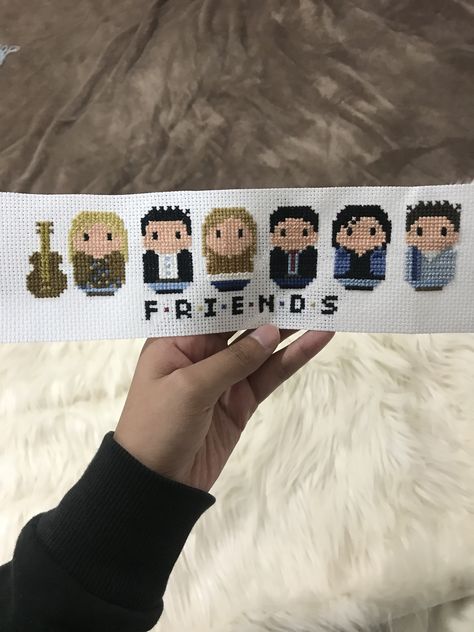 Cross Stitch Friends, Friends Cross Stitch, Stitch Crafts, Friends Merchandise, Stitch Character, Native Beading Patterns, Tiny Cross Stitch, Fuse Bead Patterns, Needlepoint Designs